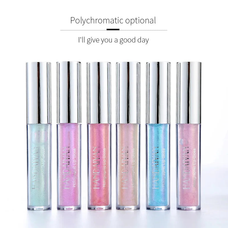 Handaiyan Lip Gloss Longlasting Glitter Lip Glaze Lipstick Liquid Waterproof Moisturize Luminous Shimmer Shiny Lipgloss Makeup