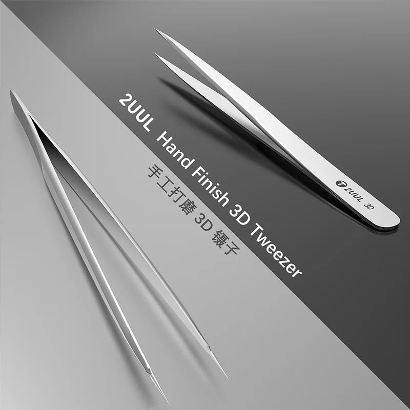 2UUL 3D Hand Tweezers for Precise Phone Maintenance Flying Wire Spot Welding Tweezer Tin IC Chip Micro Repair Forceps