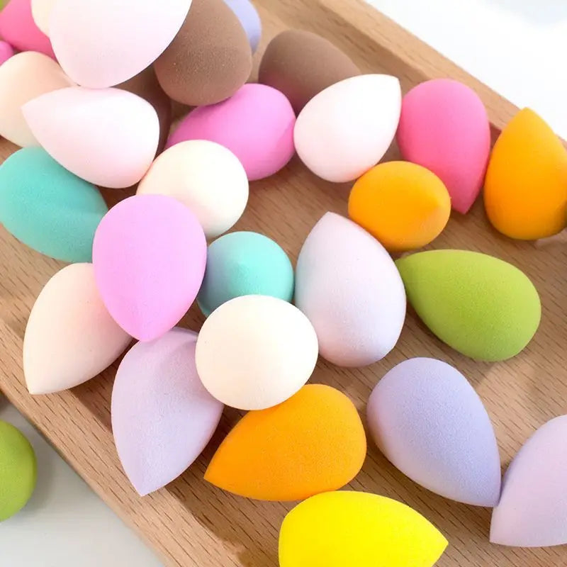 50pcs Makeup Blender Applicator Sponge Mini Blending Foundation Powder Cosmetic Egg Puff Dry Wet Use Face Puffs Air Cushion Tool