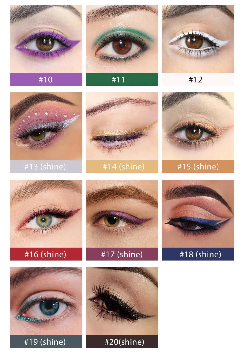 Sexy Purple Waterproof Matte Eye Cosmetics EyeLiner Pencil Long Lasting Women Fashion Pink Black Eye Charming Eye Liner Pencil