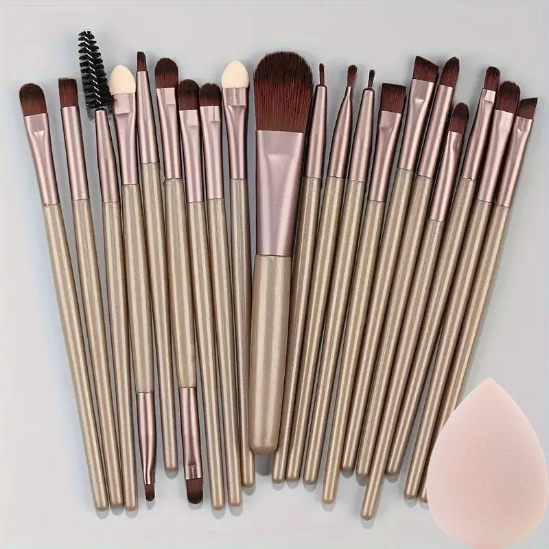 20PCS Makeup Brushes Set for Cosmetics Foundation Blush Powder Eyeshadow Kabuki Blending Brush With Powder Puff  Beauty Tools