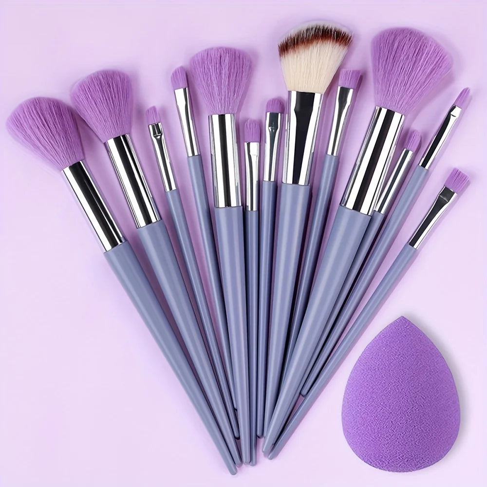 Makeup Brush Set 13Pcs Kit Cosmetic Foundation Eyeshadow Brushes Professional Powder Concealers Blush Beauty Tool makeup sponge