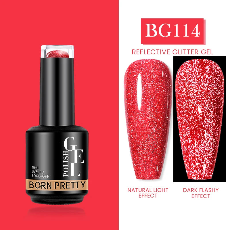 BORN PRETTY Cat Magnetic Gel Nail Polish 15ml Reflective Glitter Soak Off UV LED Gel Semi Permanent Nail Art Varnish Manicure