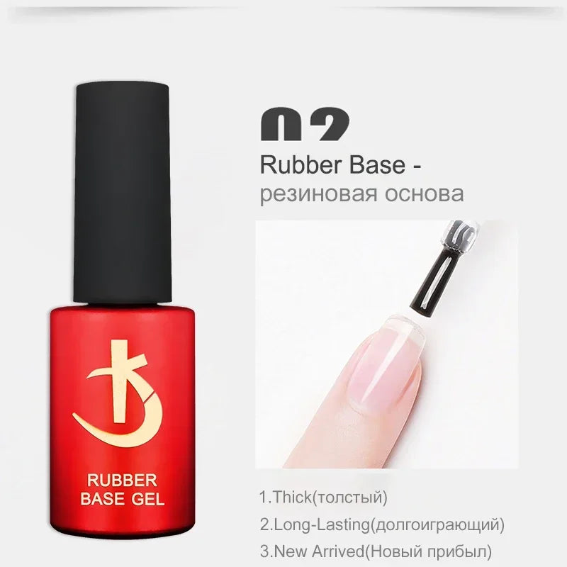 KODI JYJ Latest Thick Nail Base Coat 7ml Gel Varnish for Nail Manicure Semipermanent Rubber Base and Top Gel Nail Polish Gellak