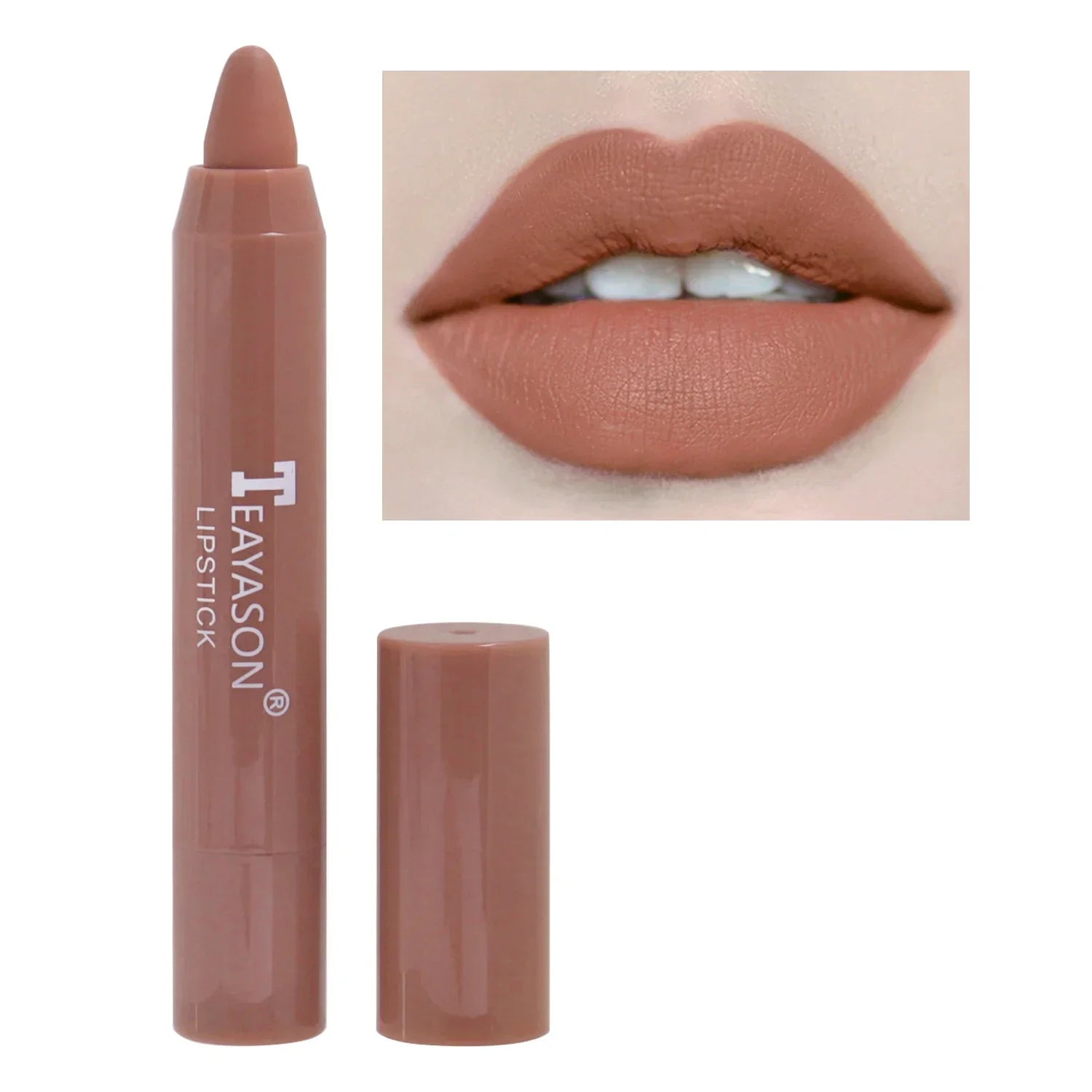 Matte Moisturizing Crayon Lipstick Makeup Pink Red Long Lasting Color Rendering Waterpoof Non-Stick Cup Lip Tint Woman Cosmetics