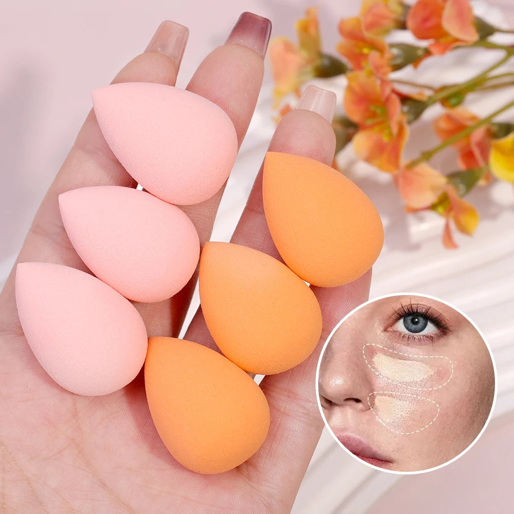 50pcs Makeup Blender Applicator Sponge Mini Blending Foundation Powder Cosmetic Egg Puff Dry Wet Use Face Puffs Air Cushion Tool