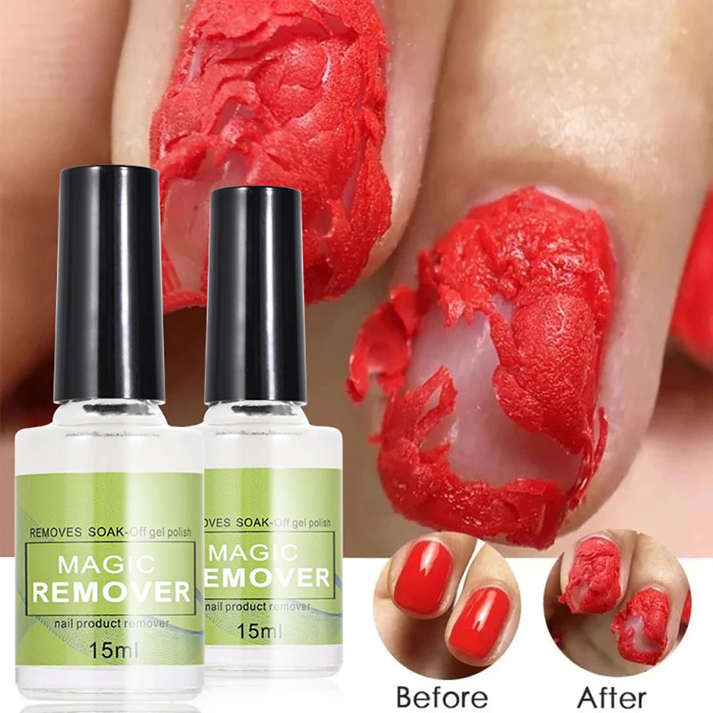 Professional Nail Polish Remover Burst Nail Gel (Don't Hurt Nails) 3 mins Quickly Removes Soak-Off Gel Polish UV Nail Lacquer