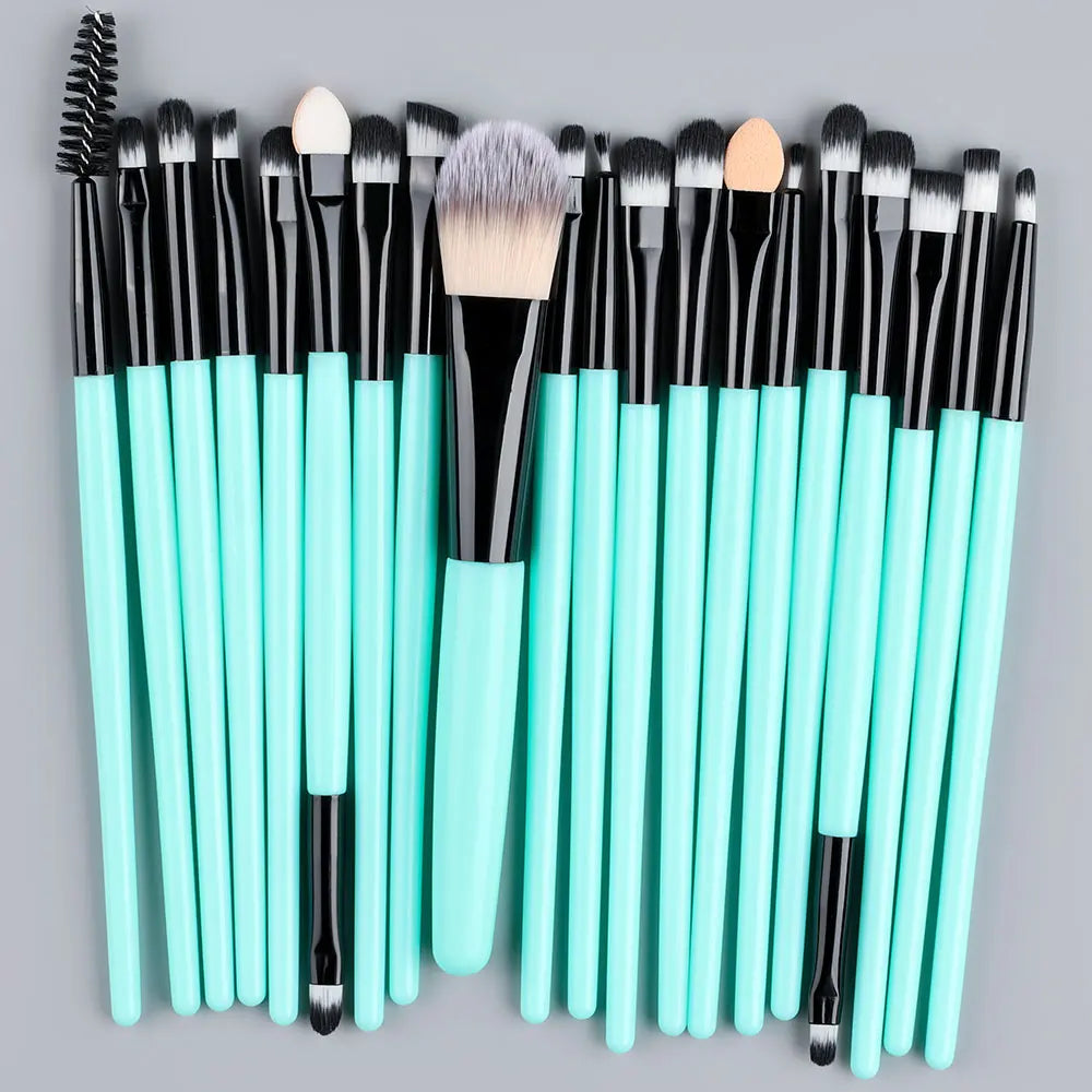 20PCS Makeup Brushes Set for Cosmetics Foundation Blush Powder Eyeshadow Kabuki Blending Brush With Powder Puff  Beauty Tools