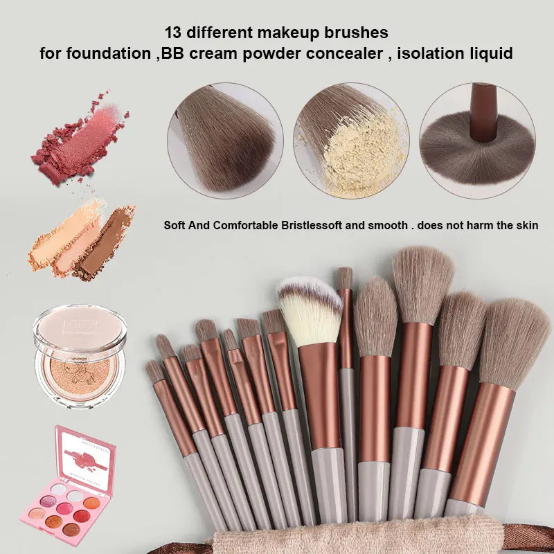 13PCS Black Makeup Brushes Set Powder Foundation Blush  Kabuki Blending Makeup Beauty Tools  Brochas Maquillaje for Cosmetics