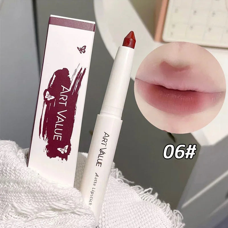 Matte Pink Lipstick Pencil Non-stick Cup Lasting Contour Lip Liner Pencil Waterproof Crayon Pigments Lipliner Pen Lips Makeup