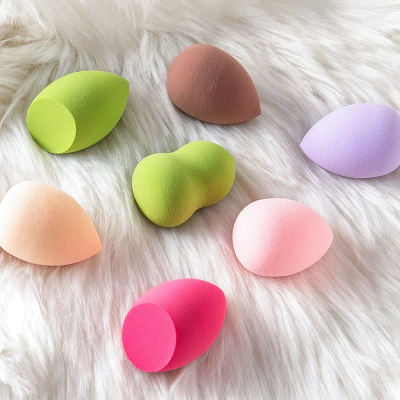 50pcs Makeup Blender Applicator Sponge Mini Blending Foundation Powder Cosmetic Egg Puff Dry Wet Use Face Puffs Air Cushion Tool