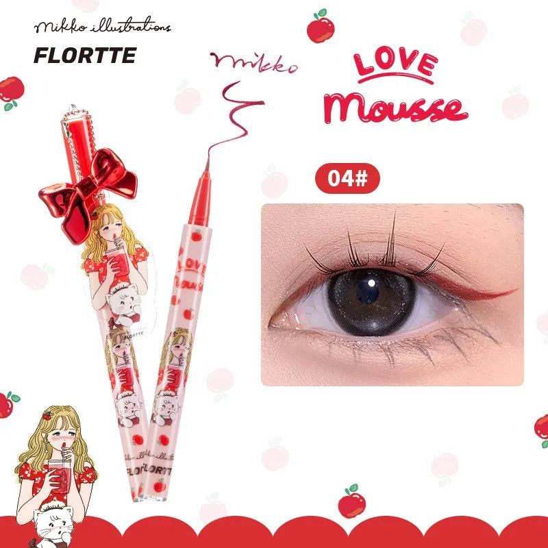 FLORTTE MIKKO Eyeliner Branded Color Liquid Eyeliner Eye Waterproof Long Lasting Eye Liner Easy to Wear Eyes Makeup Cosmetics