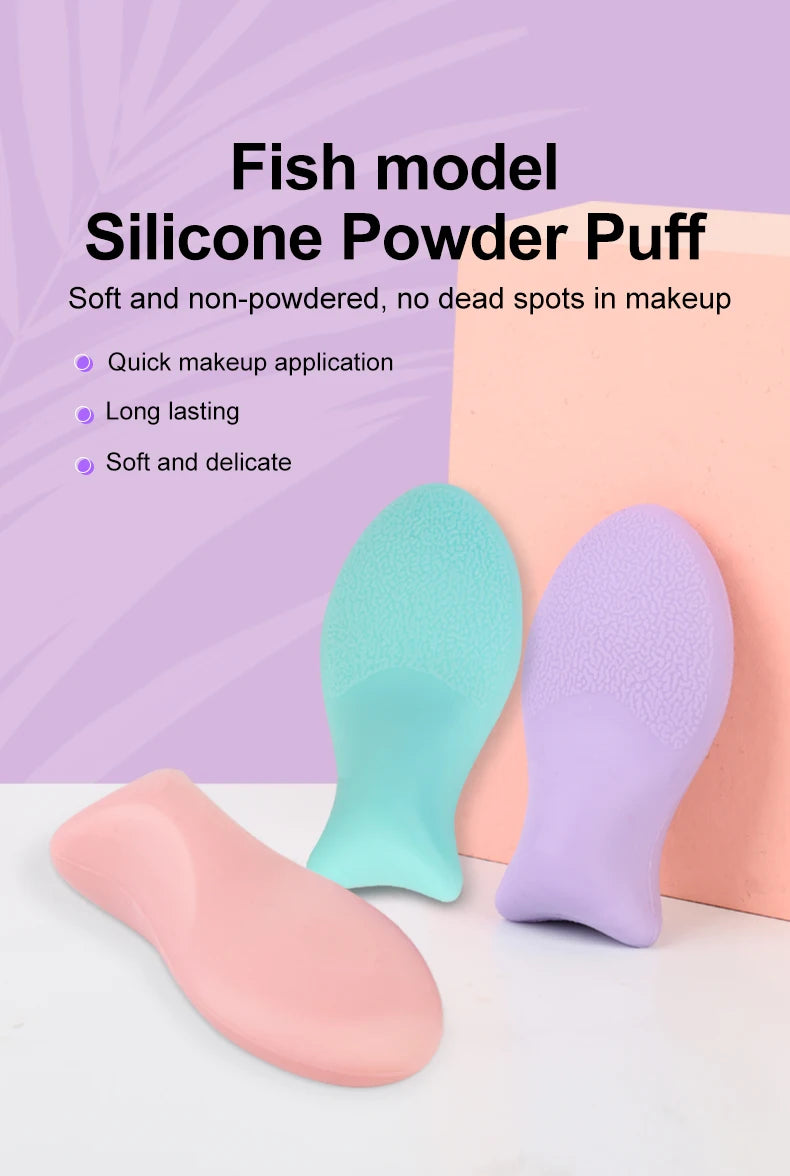 2022 New Silicone Makeup Sponge Jelly Puff Makeup Do Not Eat Powder Puff Face Wash Makeup Puff Make Up Tool Beauty Accessories