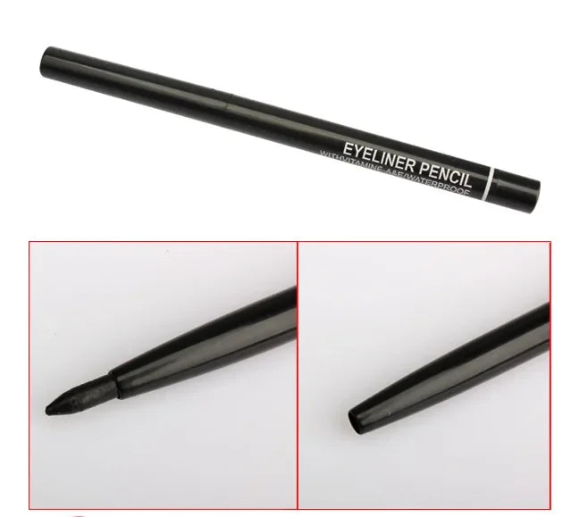 3pcs Late-model Women's Makeup Rotary Retractable Eyeliner Pencil Waterproof Eye Liner Pen Black And Brown Eyebrow Pencil