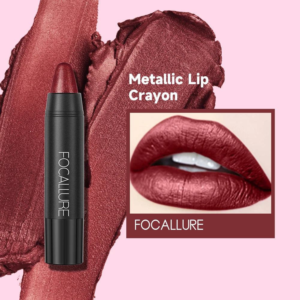 FOCALLURE 31 Colors Matte Lipstick Pencil High Crayons Gloss Long-lasting Waterproof Lip Balm Pen Lips Makeup Women Cosmetics