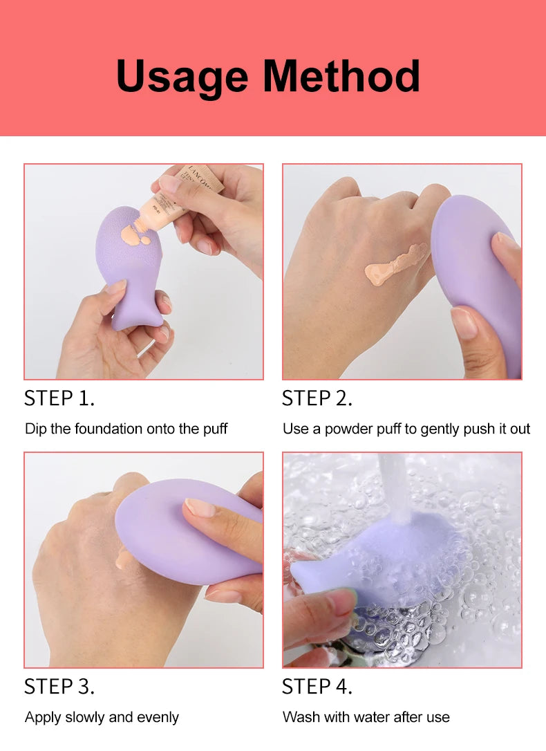 2022 New Silicone Makeup Sponge Jelly Puff Makeup Do Not Eat Powder Puff Face Wash Makeup Puff Make Up Tool Beauty Accessories