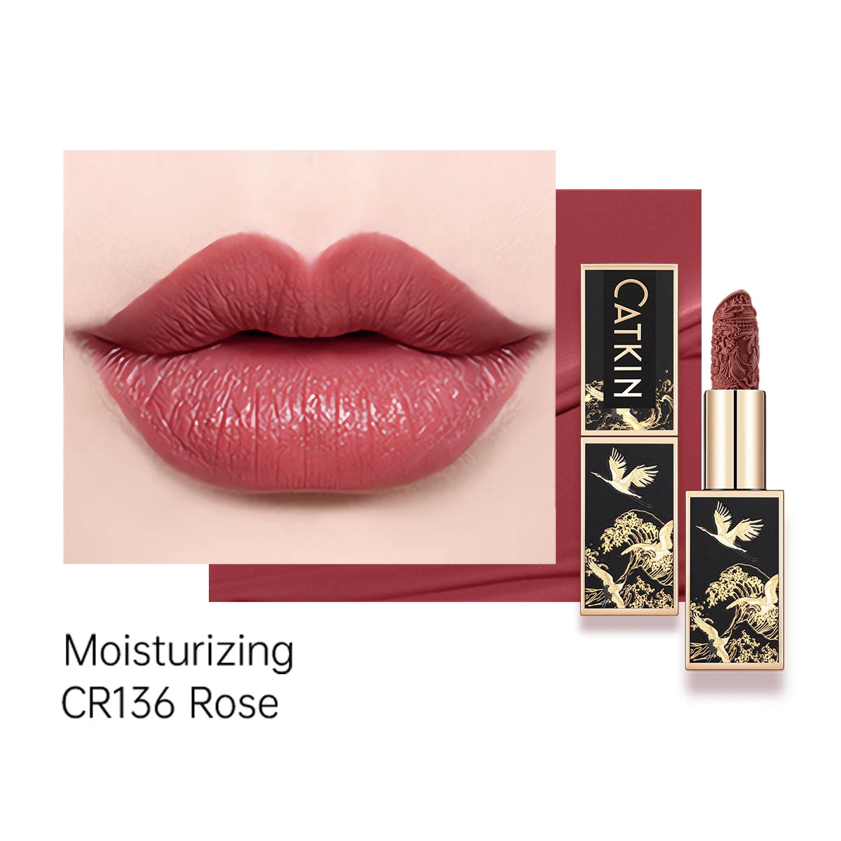 CATKIN Makeup Velvet Matte Lipstick, Hydrating Satin Long Lasting lipstick with Smooth and Creamy Texture, 3.6g