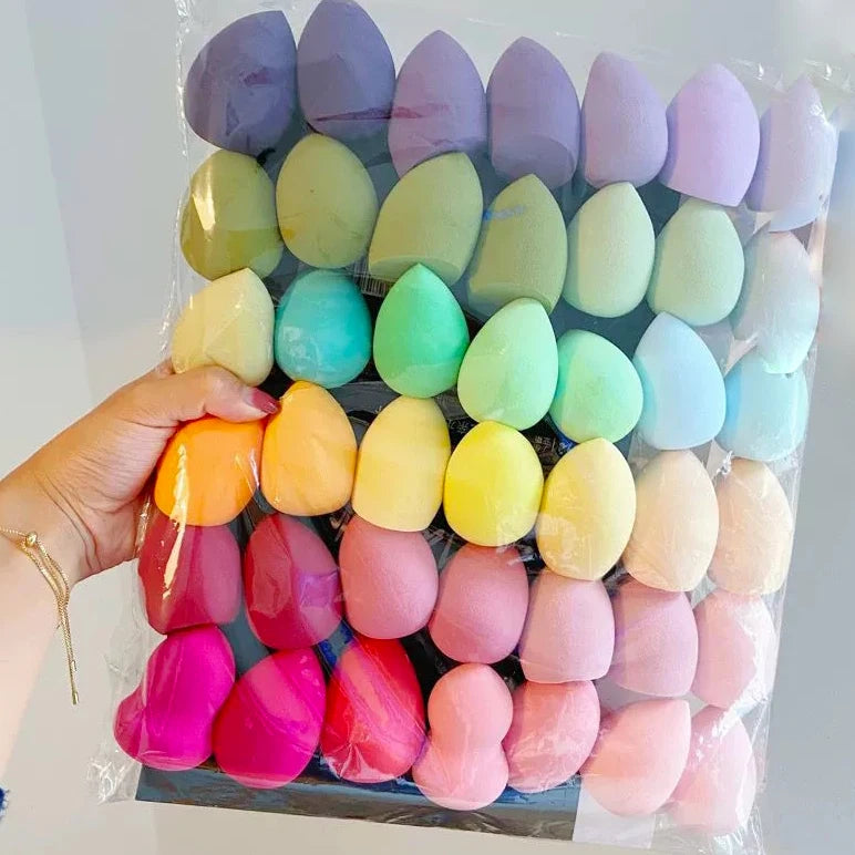 100/10Pcs Colorful Makeup Sponges Beauty Egg Face Liquid Foundation Concealer Blender Cosmetic Puff Makeup Sponge Tools