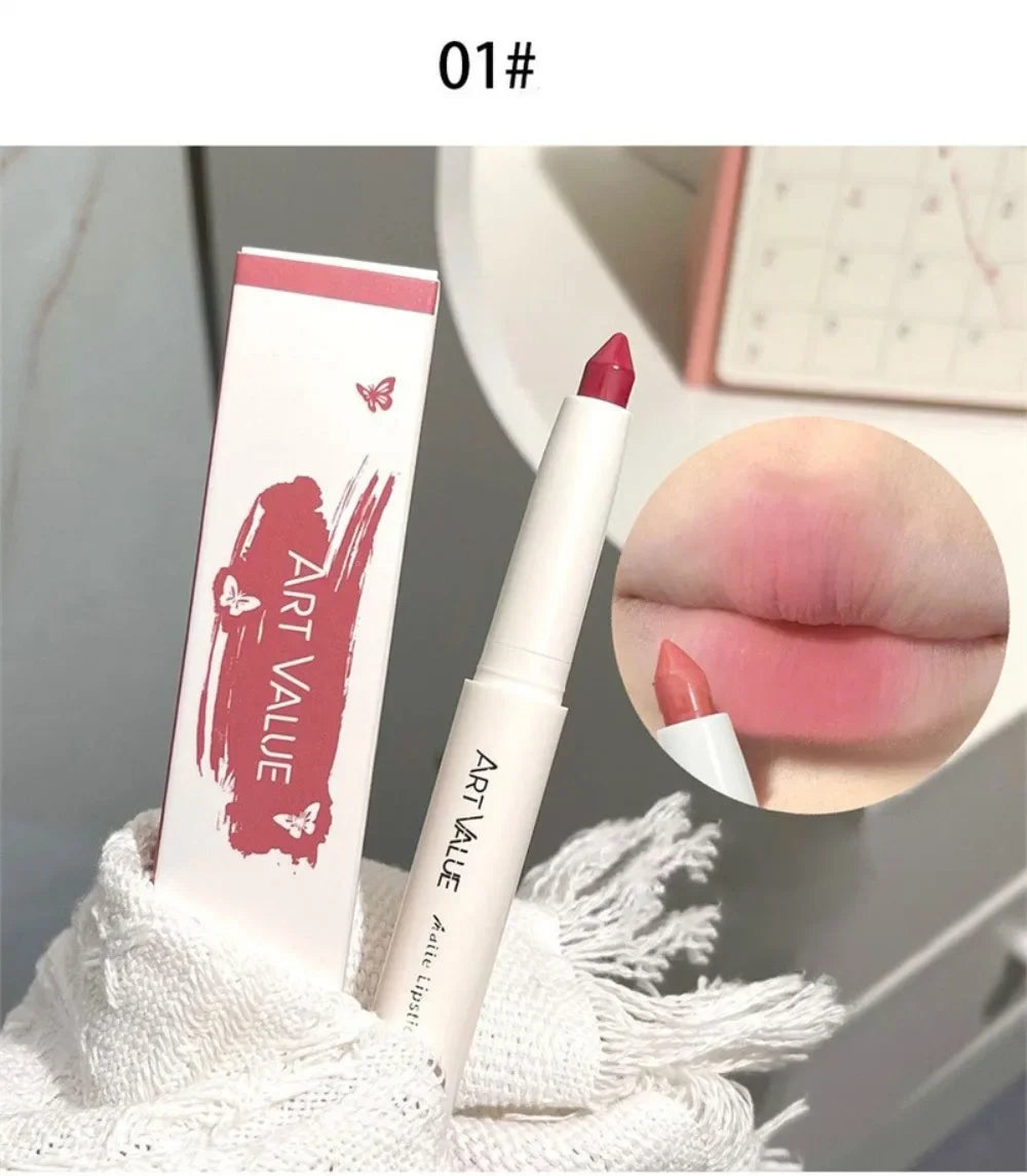 Matte Pink Lipstick Pencil Non-stick Cup Lasting Contour Lip Liner Pencil Waterproof Crayon Pigments Lipliner Pen Lips Makeup