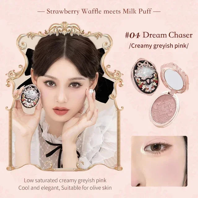 Flower Knows Embossed Blush Strawberry Rococo Series Natural Waterproof Anti-sweat Brightening Skin Tone Contouring Cheek Tint