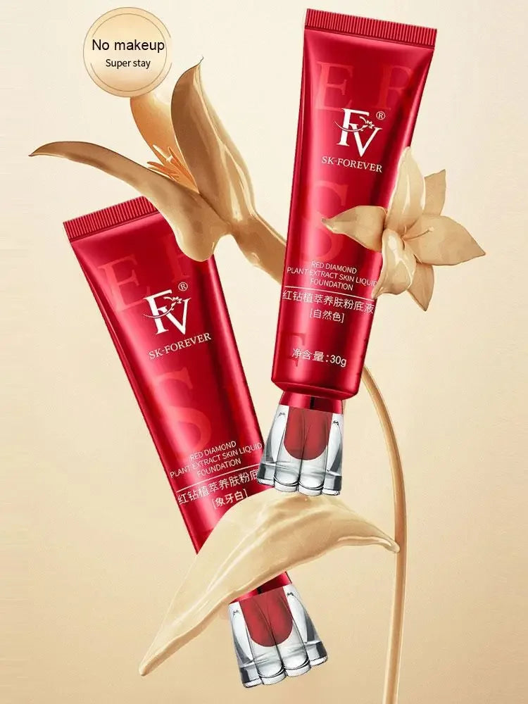 FV Red Diamond Plant Extract Skin Nourishing Liquid Moisturizing Easy Concealer Control Long-lasting Oil Not Foundation Rem