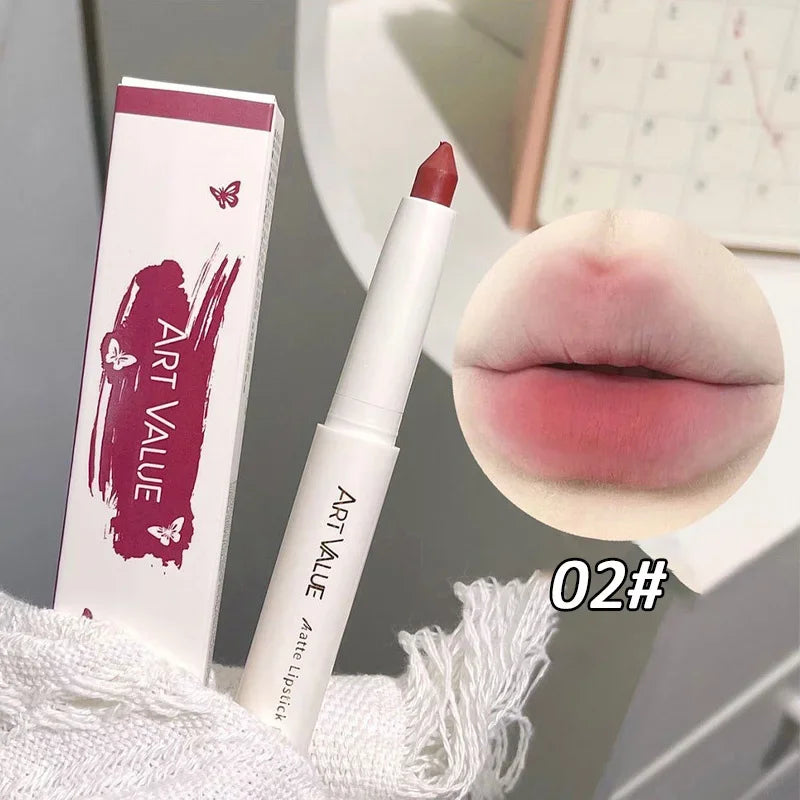 Matte Pink Lipstick Pencil Non-stick Cup Lasting Contour Lip Liner Pencil Waterproof Crayon Pigments Lipliner Pen Lips Makeup