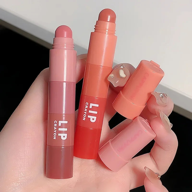 4 Colors In 1 Matte Nude Pink Red Lipstick Lip Liner Pen Long Long Waterproof Crayon Lipstick Pencil Lips Makeup Cosmetic Kit