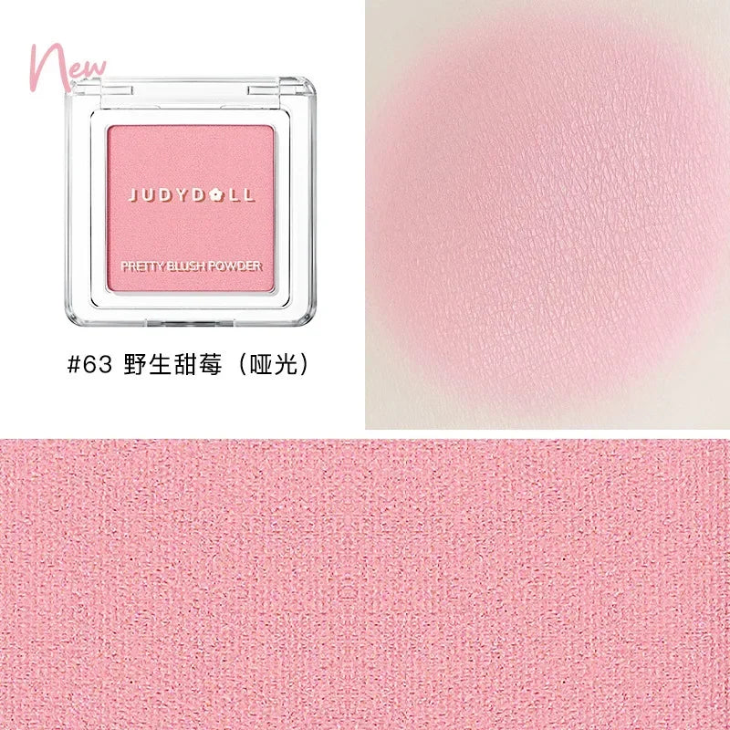 Judydoll Monochrome Blush Portable Silky Cream Multipurpose Blusher Eyeshadow Nude Natural Brighten Skin Tone Makeup Cosmetics