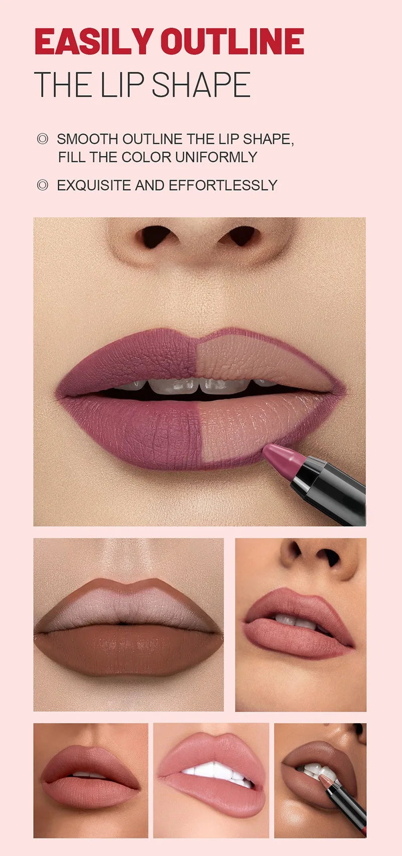 Matte Brown Lip Liner Pencil Lip Outline Contouring Lasting Waterproof Lipstick Crayon Moisturize Lip Balm Cosmetics New