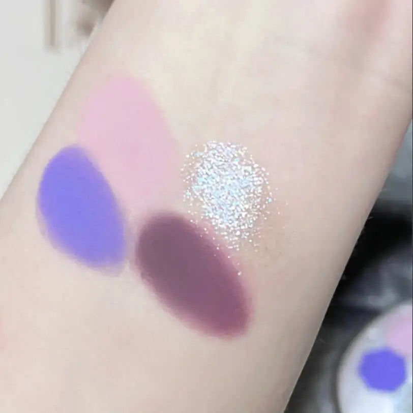 Girlcult Eyeshadow Palette Subtle Purple Colour Chameleon Gliter For Eyes Matte Shimmer Glitter Pressed Highly Pigmented Powder