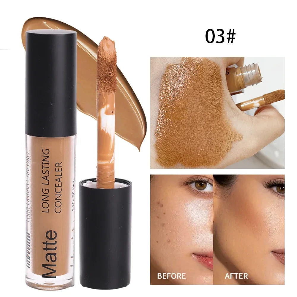 Contouring Face Concealer Makeup Waterproof Lasting Moisturizing Full Coverage Acne Spot Dark Circles Smooth Foundation Cosmetic