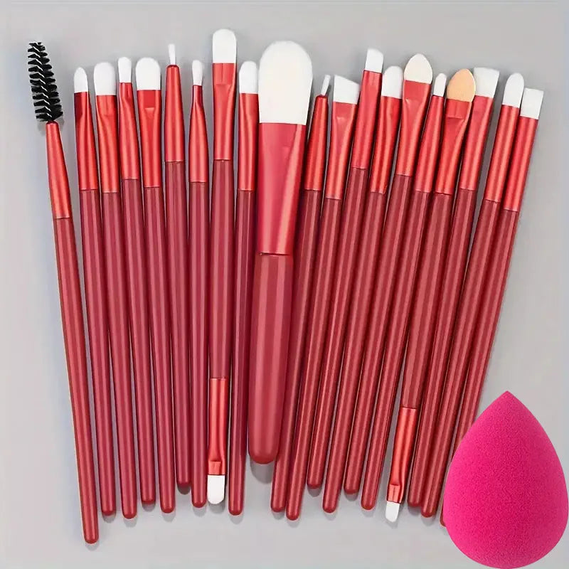 20PCS Makeup Brushes Set for Cosmetics Foundation Blush Powder Eyeshadow Kabuki Blending Brush With Powder Puff  Beauty Tools