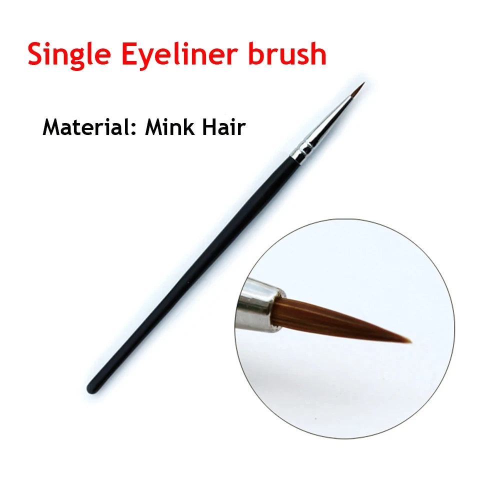 1 Pc Hot Women Beauty Mink Hair Black Fine Eyeliner Brush Eyebrow Cream Brush Eyeliner Pen Makeup Brushes Eyes Cosmetic Tools