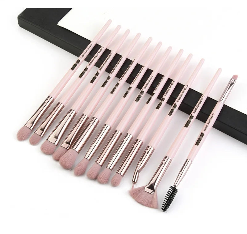 Makeup brushes set professional 12 pcs/lot Makeup Brushes Set Eye Shadow Blending Eyeliner Eyelash Eyebrow Brush For Makeup Tool