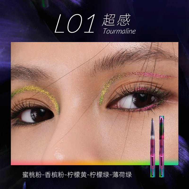 Kaleidos Eyeliner Gel Pencil Waterproof Chameleon Colour Long Wear Glitter Metallic Waterproof Eye Pen