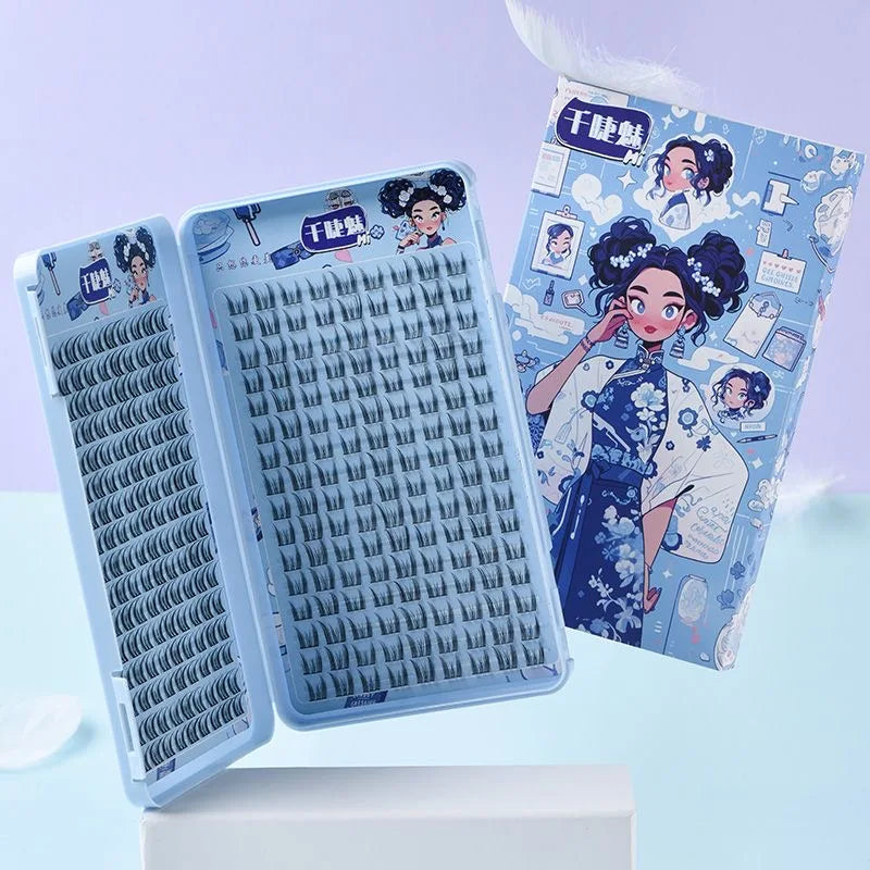 High-capacity Manga Lash Eyelash Book Natural Thick Long Reusable Eyelash Extensions Individual Cluster Beauty Big Eyes Tool