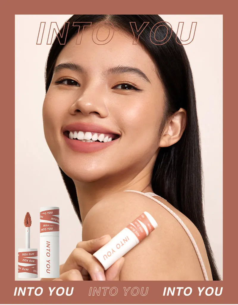 INTO YOU LIP MUD The Female Protagonist's Lips And Cheeks Are Dual Purpose Misted Face Mouth And Red Lip Beauty Cosmetics