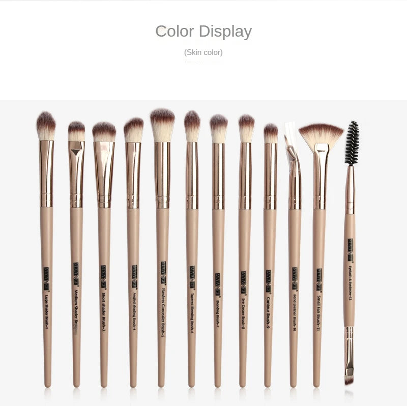 Makeup brushes set professional 12 pcs/lot Makeup Brushes Set Eye Shadow Blending Eyeliner Eyelash Eyebrow Brush For Makeup Tool