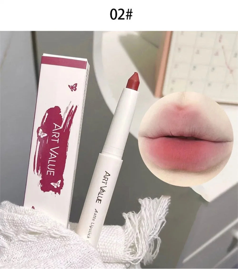 Matte Pink Lipstick Pencil Non-stick Cup Lasting Contour Lip Liner Pencil Waterproof Crayon Pigments Lipliner Pen Lips Makeup