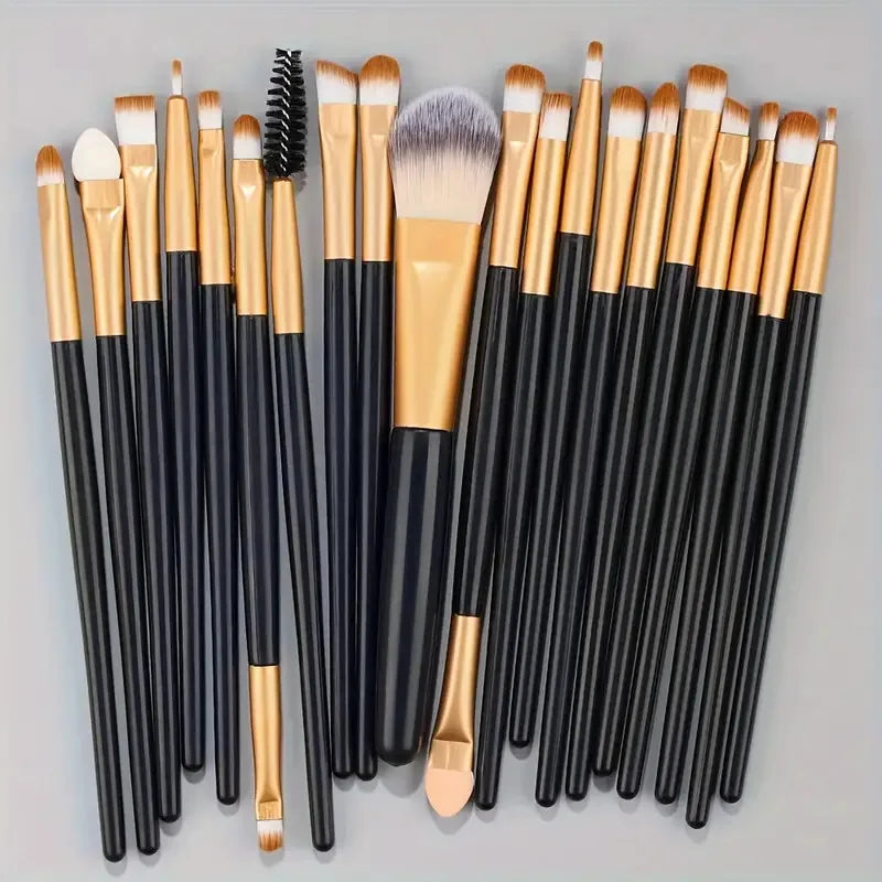 20PCS Makeup Brushes Set for Cosmetics Foundation Blush Powder Eyeshadow Kabuki Blending Brush With Powder Puff  Beauty Tools