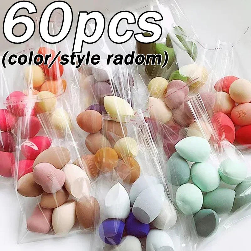 50pcs Makeup Blender Applicator Sponge Mini Blending Foundation Powder Cosmetic Egg Puff Dry Wet Use Face Puffs Air Cushion Tool