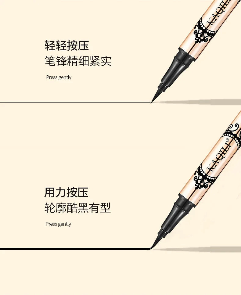 Soft Fine Eyeliner Pencil with Mirror Quick Dry Long Lasting Black Waterproof Korean Makeup Eyeliner