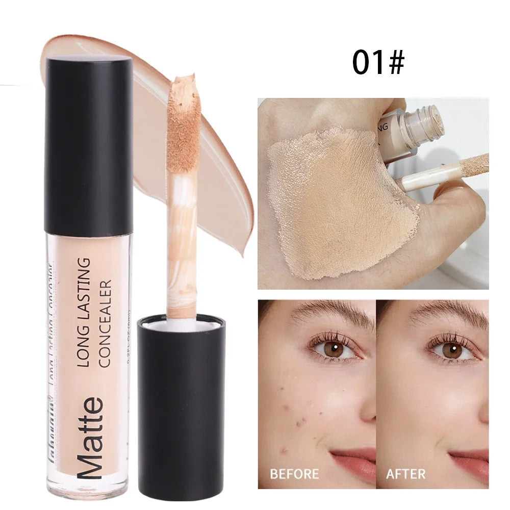 Contouring Face Concealer Makeup Waterproof Lasting Moisturizing Full Coverage Acne Spot Dark Circles Smooth Foundation Cosmetic