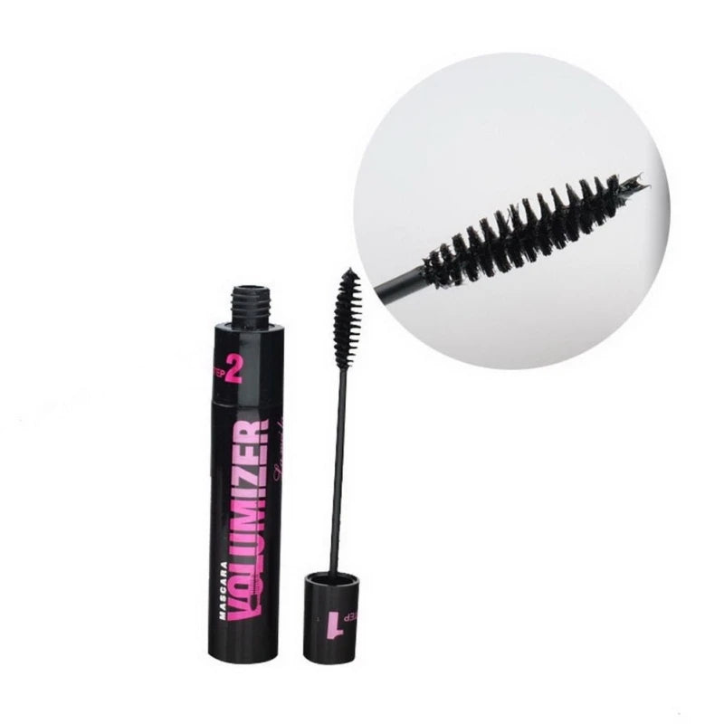 Make up 2in1 Double Purpose Mascara Waterproof and Sweatproof Curling Brushes Makeup Eye Fiber Mascara Eyelash Eyelashes Black