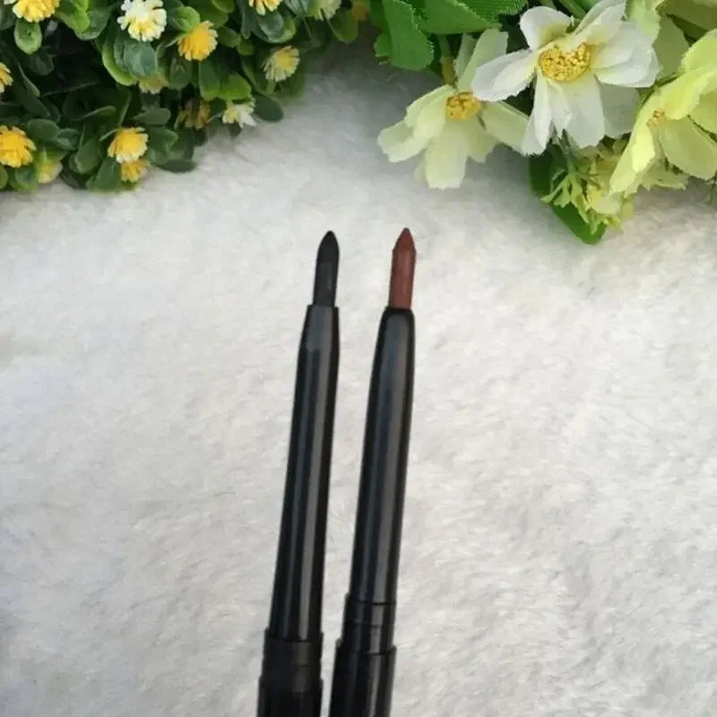 3pcs Late-model Women's Makeup Rotary Retractable Eyeliner Pencil Waterproof Eye Liner Pen Black And Brown Eyebrow Pencil