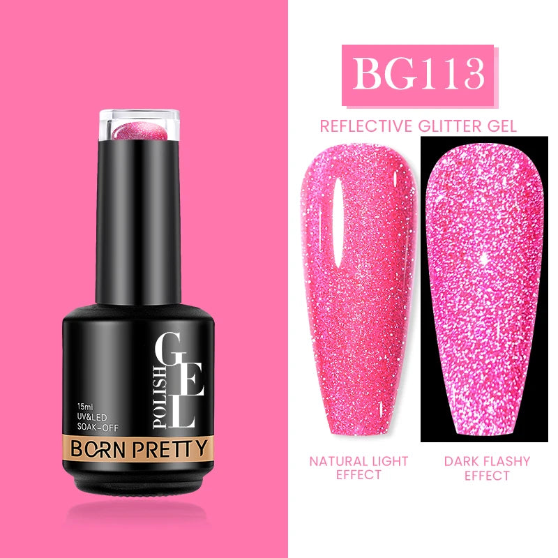 BORN PRETTY Cat Magnetic Gel Nail Polish 15ml Reflective Glitter Soak Off UV LED Gel Semi Permanent Nail Art Varnish Manicure