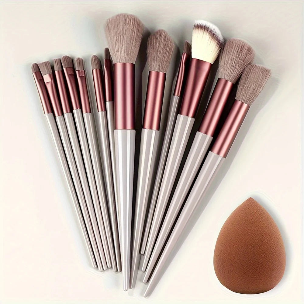 Makeup Brush Set 13Pcs Kit Cosmetic Foundation Eyeshadow Brushes Professional Powder Concealers Blush Beauty Tool makeup sponge