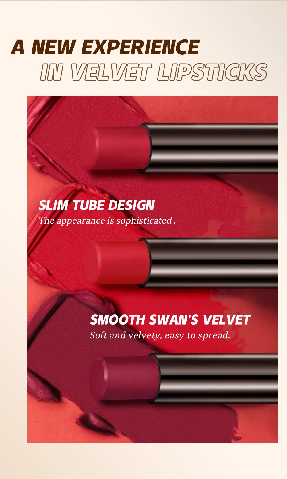 QIBEST New Velvet Matte Lipstick Long Lasting Waterproof Lipstick Non-Stick Cup Lip Stain Tint Cosmetics Lip Pencil Liner Makeup