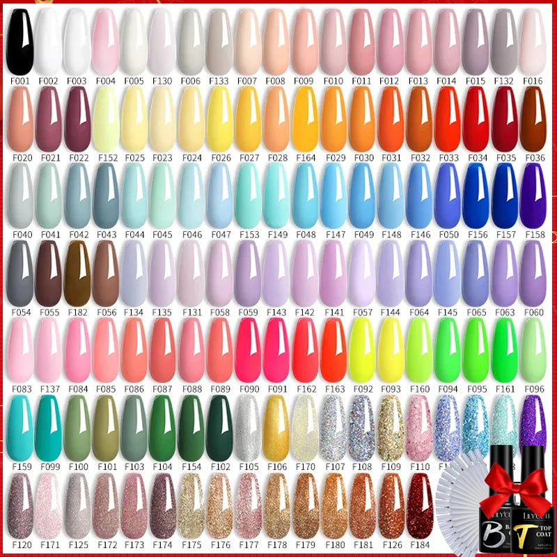 LILYCUTE 60/66/129PCS/Set Gel Nail Polish Set Glitter Colors Nail Kit Esmaltes Semi Permanent UV Gel Nail Art DIY Manicure Sets