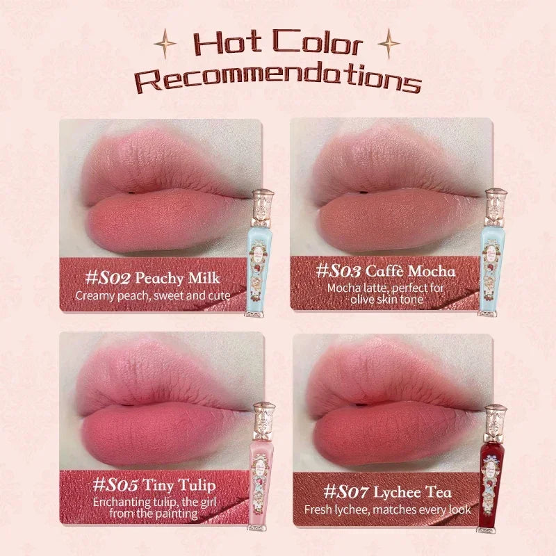 Flower Knows Strawberry Rococo Series Cloud Lip Cream Long Lasting Moisturizer Lip Tint Cosmetics Lip Gloss for Women Cosmetic